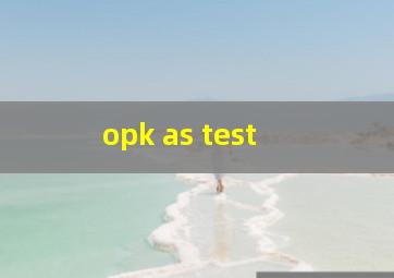  opk as test